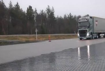 Freinage d’urgence installé sur un camion Volvo