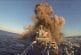 Marine norvégienne en utilisant vieux navire de guerre en tant que pratique de cible