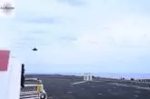 Pilote d'un AV-8B réalise un atterrissage d’urgence sans train avant