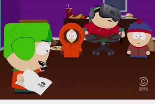 Cartman de South park porte des lunettes Oculus